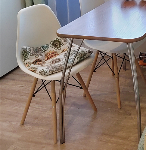 Пластиковый стул Eames PC-015 серо-голубой / дерево фото покупателя 204
