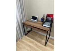 Письменный стол Леон Лофт бетон / черный матовый фото покупателя 143