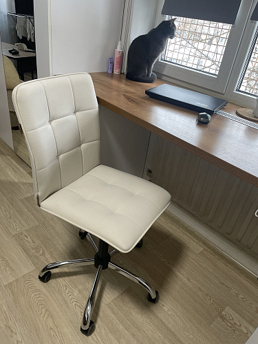 Компьютерное кресло One/Ван флок молочный 4 фото покупателя 38