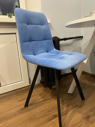 Стул на металлокаркасе Чилли зеленый / черный фото покупателя 879