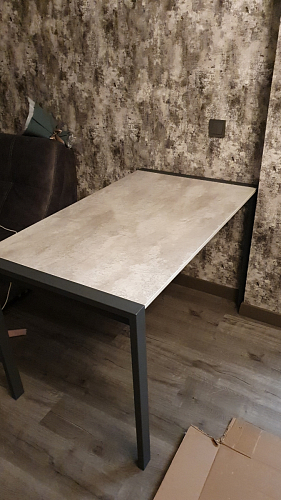 Стол Центавр бетон / графит фото покупателя 23