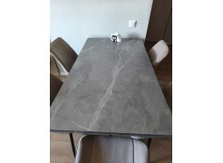 Керамический стол Вилли 140 (200) х 80 белый мрамор alpin white / snow white / белый фото покупателя 23