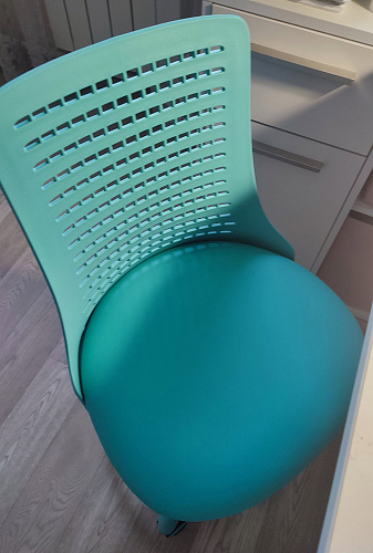 Компьютерное кресло Kiddy/Кидди бирюзовое ткань (сетка) фото покупателя 42