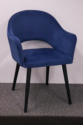 Стул на металлокаркасе Апри микровелюр графитовый / бежевый глянец из шоурума 1