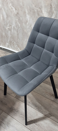 Стул на металлокаркасе Челси велюр коричневый / черный каркас фото покупателя 243