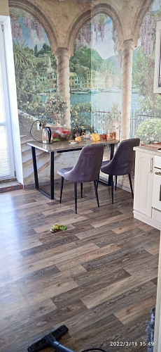 Деревянный стол Лота Лофт 140х80 черный матовый / бетон светлый фото покупателя 851