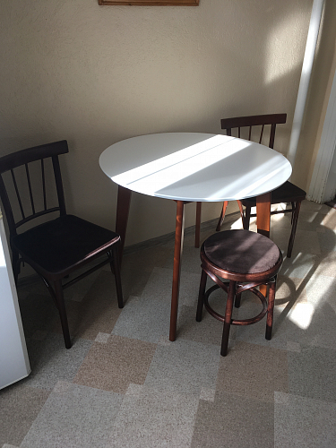 Стол обеденный Bosco D90 белый / натуральный фото покупателя 6