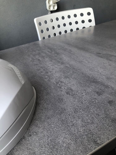 Стол Тринити Лофт 120 32 мм бетон / черный матовый фото покупателя 228