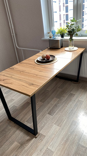 Стол Лота Лофт 140 25 мм черный матовый / бетон фото покупателя 109