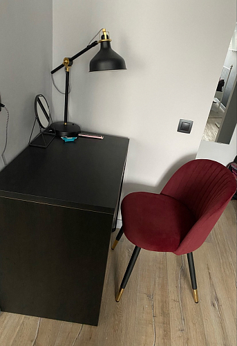 Стул на металлокаркасе Gabi 1 light purple / black / gold фото покупателя 41