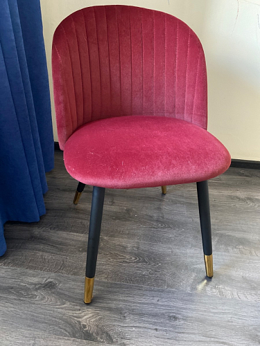 Стул на металлокаркасе Gabi 1 light purple / black / gold фото покупателя 122