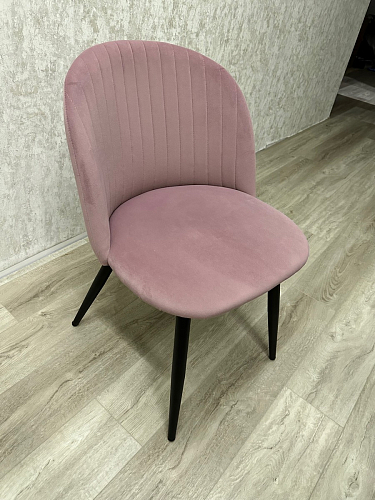 Стул на металлокаркасе Gabi dark beige / black / silver фото покупателя 676