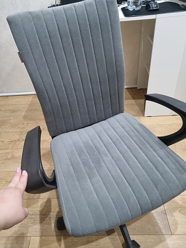 Компьютерное кресло Spark флок коричневый 6 фото покупателя 7