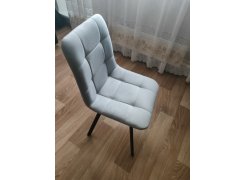 Стул на металлокаркасе Чилли синяя ткань / белый фото покупателя 628