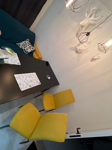 Стул на металлокаркасе Tod light blue / orange / black фото покупателя 32