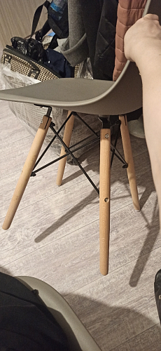 Стул Cindy Eames mod. 001 khaki / natural фото покупателя 344