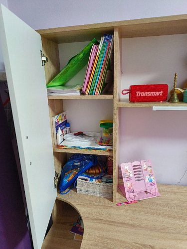 Стол компьютерный КСТ-16 бетон / белый фото покупателя 92