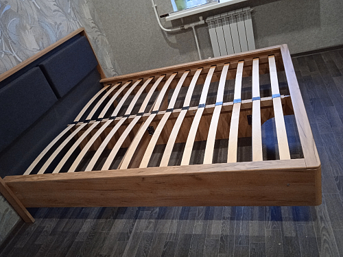 Двуспальная кровать Клауд 160х200 парящая дуб крафт золотой / антрацит фото покупателя 552