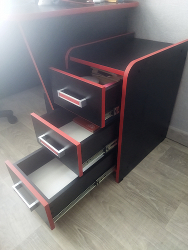 Тумба Ханна черная / красная  - Уцененный экземпляр фото покупателя 47