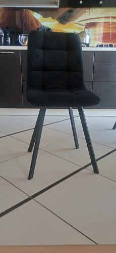 Стул на металлокаркасе Чилли темно-серый / черный каркас фото покупателя 333