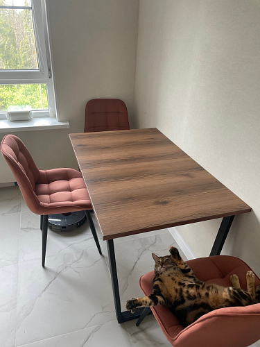 Деревянный стол Лота Лофт 140х80 черный матовый / бетон светлый фото покупателя 54