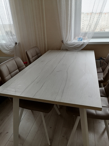 Деревянный стол Лота Лофт 140х80 черный матовый / бетон светлый фото покупателя 923