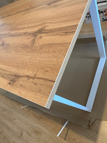 Деревянный стол Лота Лофт 120х75 белый матовый / дуб крафт золотой фото покупателя 511