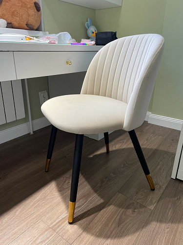 Стул на металлокаркасе Gabi 1 light purple / black / gold фото покупателя 239