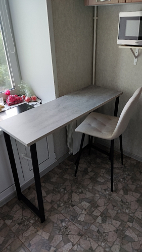 Барная стойка Дилан Лофт 120х60х110 бетон фото покупателя 118