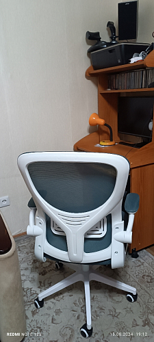 Компьютерное кресло Konfi light gray / blue / white фото покупателя 157