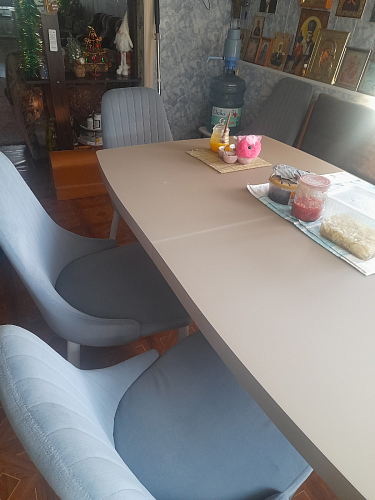 Стул на металлокаркасе Kora light purple / black фото покупателя 438