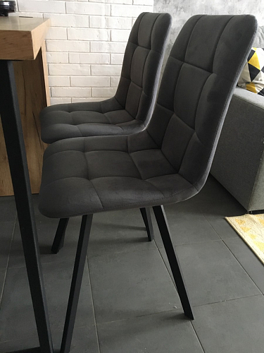 Стул на металлокаркасе Чилли синяя ткань / белый фото покупателя 1000