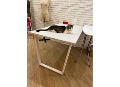 Стол Лота Лофт 140 25 мм юта / белый матовый фото покупателя 907