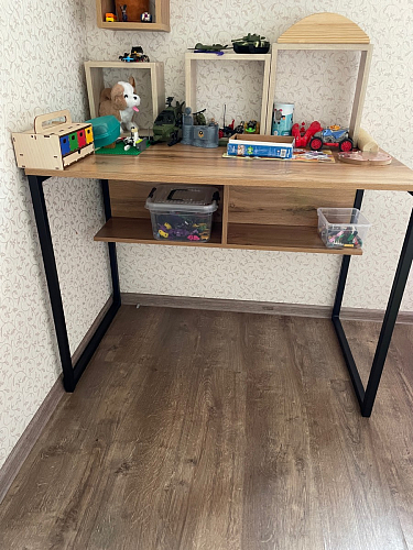 Письменный стол Клер Лофт черный матовый / бетон фото покупателя 58