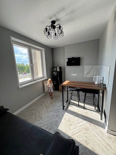 Барная стойка Дилан Лофт 120х40х90 бетон светлый фото покупателя 169