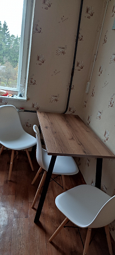 Стол Тринити Лофт 120 32 мм дуб галифакс табако / черный матовый фото покупателя 204