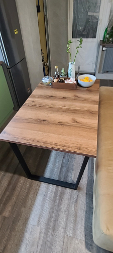 Стол раскладной Лота Лофт 120 25 мм юта / черный матовый фото покупателя 348