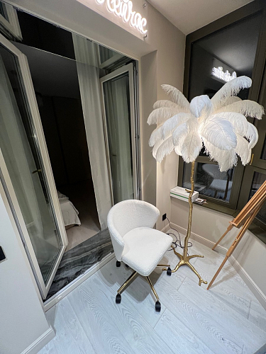 Компьютерное кресло Lika white teddy / black фото покупателя 7