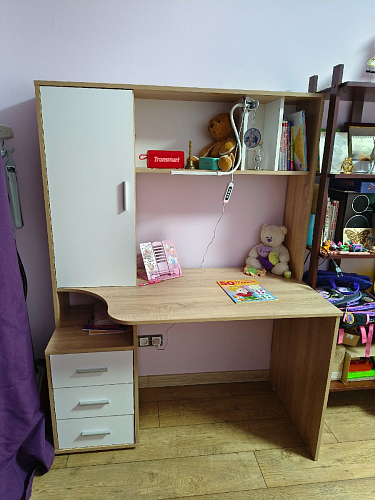 Письменный стол КСТ-16 левый венге / беленый дуб фото покупателя 89