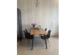 Стол Тринити Лофт 120 32 мм бетон / черный матовый фото покупателя 699