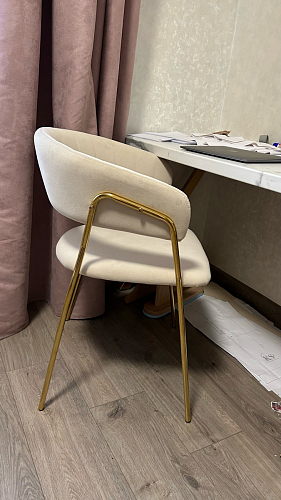 Стул на металлокаркасе Kamelia светло-фиолетовый / золотой фото покупателя 62