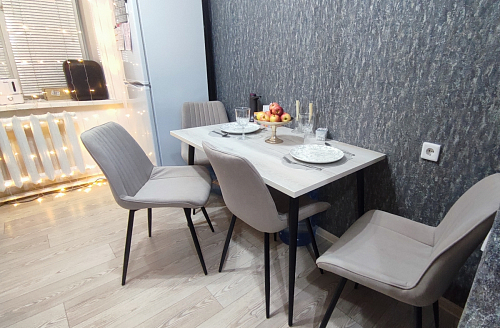 Стул на металлокаркасе Седа 360 К латте (velutto 08) / белый фото покупателя 301