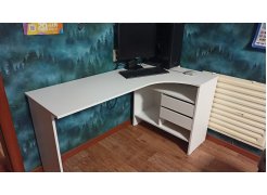 Письменный стол СПм-25 левый белый  - Уцененный экземпляр фото покупателя 10