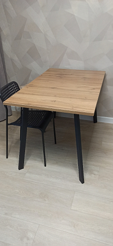 Стол Тринити Лофт 120 32 мм дуб галифакс табако / черный матовый фото покупателя 744