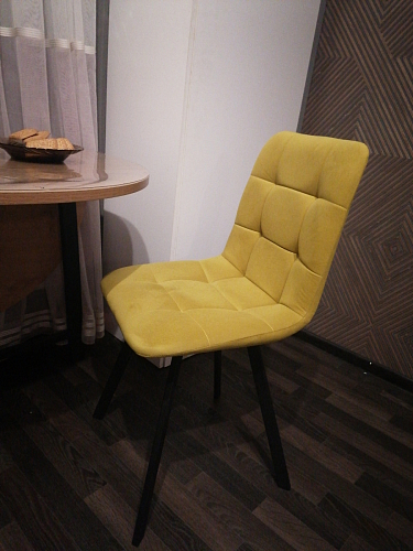 Стул на металлокаркасе Чилли К черный / зеленый фото покупателя 60