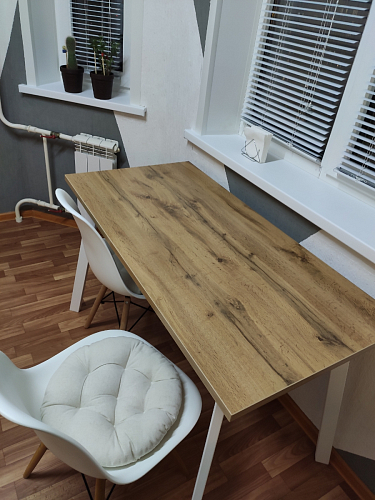 Стол Тринити Лофт 120 32 мм дуб галифакс табако / черный матовый фото покупателя 690