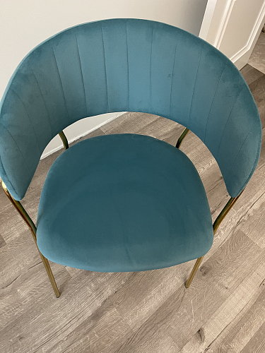 Стул на металлокаркасе Kamelia green / gold фото покупателя 101