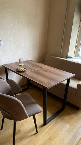 Деревянный стол Лота Лофт 140х80 дуб крафт табачный / черный матовый фото покупателя 490