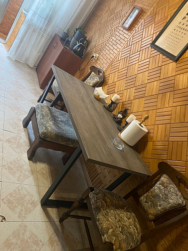 Стол Эльпатия 130 дуб велингтон / черный матовый фото покупателя 15