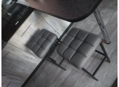 Барный стул Лофт кожзам темно-серый / черный матовый фото покупателя 113